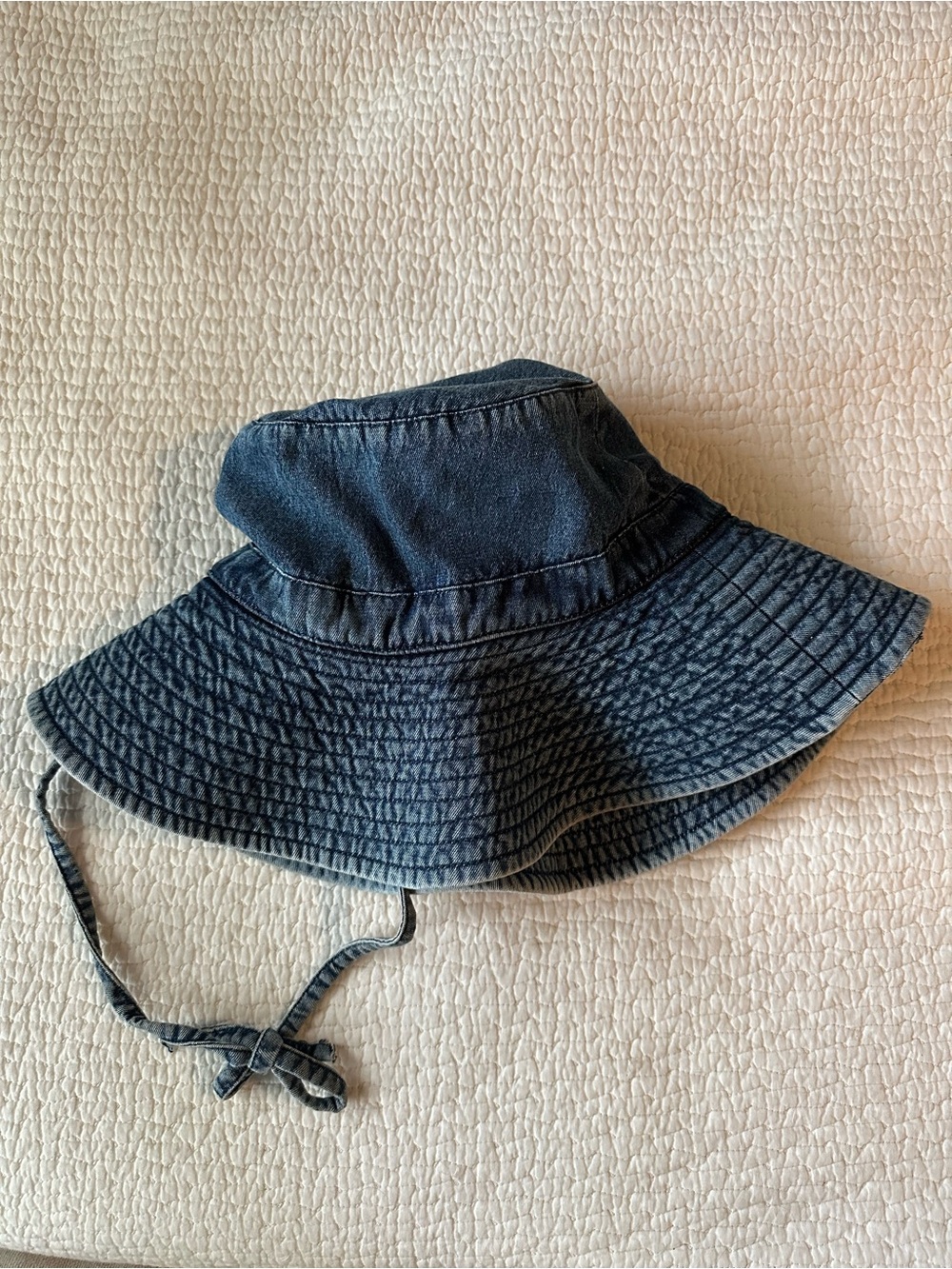 Rahi floppy large brim denim bucket hat